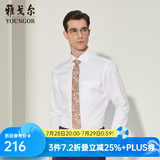 雅戈尔（YOUNGOR）长袖衬衫男DP免烫衬衫纯棉面料抗皱易打理新品 YLDP10171BJA白色 42