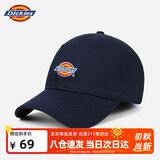 Dickies鸭舌帽男士防晒帽女士软顶太阳帽显脸小户外遮阳透气棒球帽子藏青