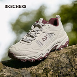 斯凯奇（Skechers）七夕情人节礼物女鞋云野老爹鞋透气舒适户外登山徒步鞋运动鞋