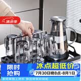 格娜斯（CRISTALGLASS）玻璃杯耐高温水杯家用套装客厅待客泡茶杯带把喝水杯子轻奢凉水壶