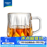乐唯诗 玻璃杯家用牛奶杯果汁杯高颜值水杯简约茶杯饮料杯子 钻纹把杯【透明】250ml1只
