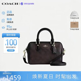 蔻驰（COACH）【品牌直供】新款女包ROWAN迷你波士顿包斜挎包 CW329黑 生日礼物