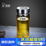 希诺单层玻璃杯男家用商务办公泡茶杯子便携车载水杯XN-6015 280mL