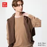 优衣库羊绒圆领针织衫/长袖男装女装毛衣毛衫478543 31 米色 S