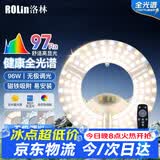 洛林（ROLin）led吸顶灯芯替换灯芯led灯盘磁吸全光谱高显替换灯条带遥控96W