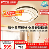 雷士（NVC）星空氛围感LED语音智能吸顶灯房间灯书房灯具-繁星圆灯