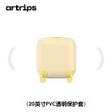 artrips拉杆箱箱套20英寸行李箱保护套磨砂透明防水耐磨托运泡泡面包箱套