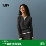 森马（Semir）森马毛衣女短款假两件含羊毛针织衫24冬新款保暖内搭109724107015