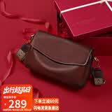 viney牛皮包包女包品牌斜挎枕头包轻奢单肩包生日七夕情人节礼物送女友