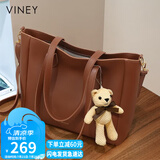 viney牛皮包包女包大容量托特包轻奢斜挎单肩包生日礼物品牌送女友老婆