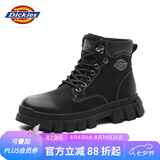 Dickies男士马丁靴时尚男靴舒适户外靴子皮靴男英伦风工装靴 黑色 43 