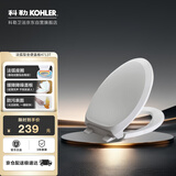 科勒（KOHLER）法弧型坐便盖板马桶坐便器V型盖板 4713T-0 PP缓降盖板445mm