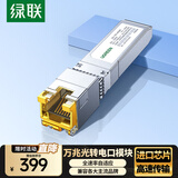 绿联万兆电口模块 10G光口转电口模块 SFP+光纤口转网口交换机转换器 10G/5G/2.5G/1G/100M自适应