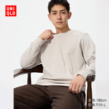 优衣库柔软圆领T恤/长袖男装女装休闲上衣479783 486106 479783/31米色 M