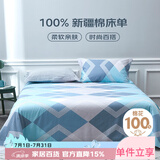 艾薇 A类全棉床单单件纯棉双人家用床单男士床单被单 巴德尔230*250cm