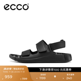 爱步（ECCO）凉鞋男 复古男士运动凉鞋夏天勃肯沙滩休闲鞋男皮凉鞋 科摩500944 黑色50094401001 42