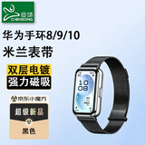 臣颂（CHENSONG）适用华为手环10表带一体米兰尼斯不锈钢金属双磁吸华为手环9腕带智能运动手环8透气男女通用替换带