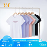 361°t恤衫女夏季新款潮流休闲宽松运动正肩上衣服短袖女装662629106-1