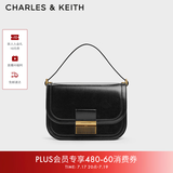 CHARLES&KEITH复古锁扣豆腐包单肩斜挎包包女包生日礼物送女友CK2-80781400 Black黑色CK2-80782444 S/M
