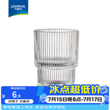 乐唯诗 玻璃杯家用牛奶杯果汁杯高颜值水杯简约茶杯饮料杯子 乐动竖纹叠叠杯【透明】192ml1只