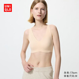 优衣库AIRism无钢圈文胸/舒适/固定罩杯女装轻氧Bra482666 487015 487015/31米色 L