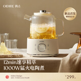 OIDIRE 德国 全玻璃养生壶 花茶壶无胶水煮茶壶 煮茶器办公室恒温养生壶烧水壶电热水壶炖煮智能保温 1.6L ODI-HC10 电陶加热（带滤网）