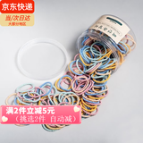 倾欣高弹力儿童头绳小女孩宝宝花朵发圈不伤发橡皮筋扎头发马尾 100根-麻花浅彩色