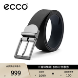 爱步（ECCO）男士皮带 金属针扣腰带男 皮带 9105892 黑色/午夜蓝910589291158 120cm