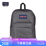 JANSPORT杰斯伯书包轻便双肩包男女旅行包简约背包电脑包学生校园 4QUTDMX质感灰-侧边袋