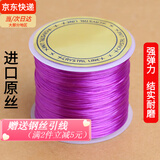 倾欣手工diy穿珠手链扁丝透明水晶弹力线耐磨手串文玩串珠皮筋松紧绳 升级款（紫色约50米）