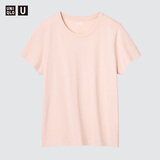优衣库SUPIMA COTTON短袖T恤女装合作款/圆领纯棉打底内搭483461 11 粉红色 2XL