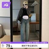 婧麒（JOYNCLEON）孕妇裤夏季休闲外穿打底阔腿牛仔裤小个子 复古蓝XL jyk26751