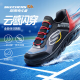 Skechers斯凯奇儿童闪穿鞋儿童跑步鞋秋季童鞋一脚蹬男童运动鞋403840L