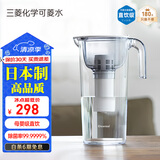 可菱水滤水壶 家用自来水过滤器除氯净水器 露营便携净水杯CP503 日本原装进口 超滤除菌直饮净水壶 新品 【日本制】一芯装-约用半年 三菱化学可菱水