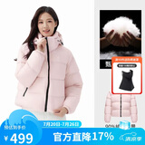 骆驼黑钻3.0短款羽绒服女装冬新款保暖防风连帽羽绒外套面包服M