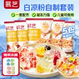 展艺白凉粉 50g*5+4连8格果冻模仙草冰粉粉清补凉魔芋凉虾儿童果冻粉