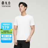 雅戈尔（YOUNGOR）短袖T恤男圆领水柔棉升级版丝柔棉透气舒适精致工艺T恤100%棉面料 VSPC533094BYA白色 2XL