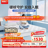喜临门梦蝶lite床垫 舒脊黄麻三区独袋弹簧床垫 强支撑床垫 1.8x2米偏硬