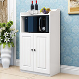 唯旺餐边柜现代简约储物柜欧式餐厅碗柜微波炉柜厨房烤箱柜收纳柜 A款白色长60cm宽40cm高120cm