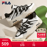 斐乐（FILA）斑斓鞋ROSETTA女鞋板鞋面包厚底鞋复古休闲鞋 雪白/黑-SB 37.5