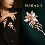 伊黛儿新款饰品时尚猫眼石复古镶钻胸针装饰胸花创意别针生日情人节礼物 缤纷花胸针XZ0062
