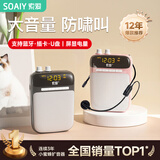 索爱（soaiy）S318小蜜蜂扩音器教师专用蓝牙音箱音响老师教学讲课喇叭腰挂麦克风导游便携式喊话礼物TF卡U盘 黑