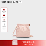 CHARLES&KEITH迷你菱格流浪包单肩斜挎双肩包包女包生日礼物送女友CK2-60782390 【S号】粉红色Pink S