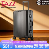 EAZZ【一体铝框｜退换免费】行李箱铝镁合金拉杆箱旅行箱登机密码皮箱 【全铝镁合金金属箱】｜幻影黑 29英寸 全球飞 超大容量旅游箱