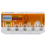 飞利浦（PHILIPS）超值型指示灯示宽灯牌照灯刹车灯转向灯W5W 12V汽车灯泡 10支装