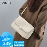 viney牛皮斜挎包品牌包包女包大容量单肩邮差包生日礼物洋气送女友老婆