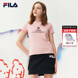 斐乐（FILA） 女装官方女士短袖T恤夏季休闲运动内搭t恤百搭短T上衣 麦町粉-F51W328152FPK S （160/80A/S）
