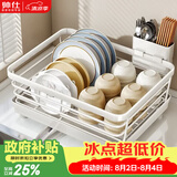帅仕（shuaishi）厨房碗碟置物架放碗盘筷子筒沥水收纳架晾碗架碗筷收纳盒用具大全