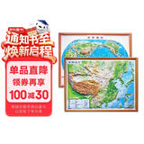 3D凹凸立体中国地形图+世界地形图(套装共2册/16开便携版)