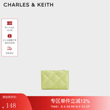 CHARLES&KEITH柔软菱格多卡位短款钱包女生日七夕礼物送女友CK6-50770524-2 Butter黄油色 XXS